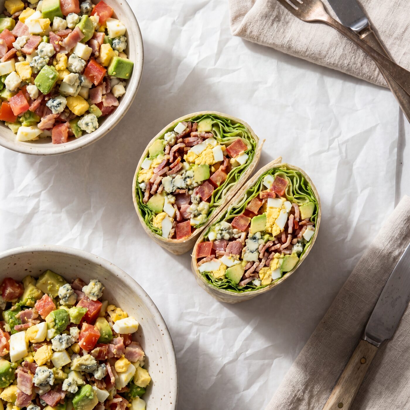 chopped cobb salad wrap